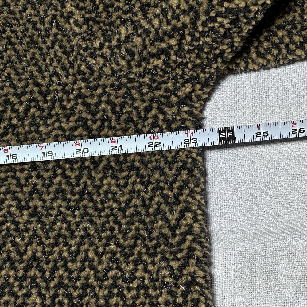 Orvis Deep Pile Toggle Cardigan Womens Large Teddy Textured Chevron Pattern - Picture 7 of 11